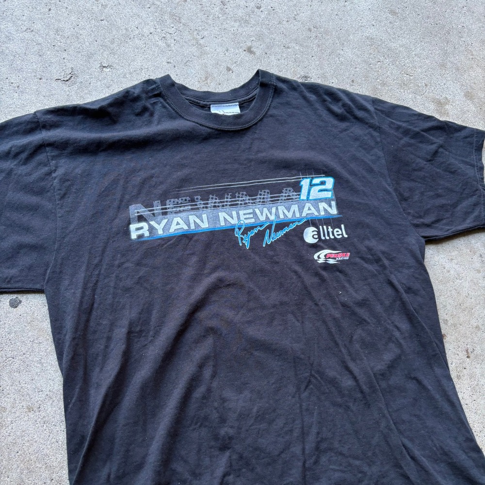 Winners Circle Ryan Newman 12 Alltel NASCAR 2006 Schedule T-Shirt Black XL